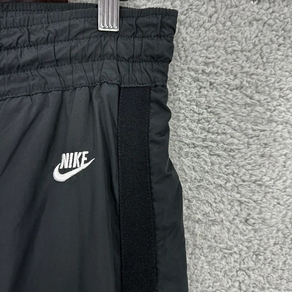 Nike Sportswear Track Pants‎ Mens Small Black Spell Out Logo Swoosh Vtg 90s - Picture 2 of 7